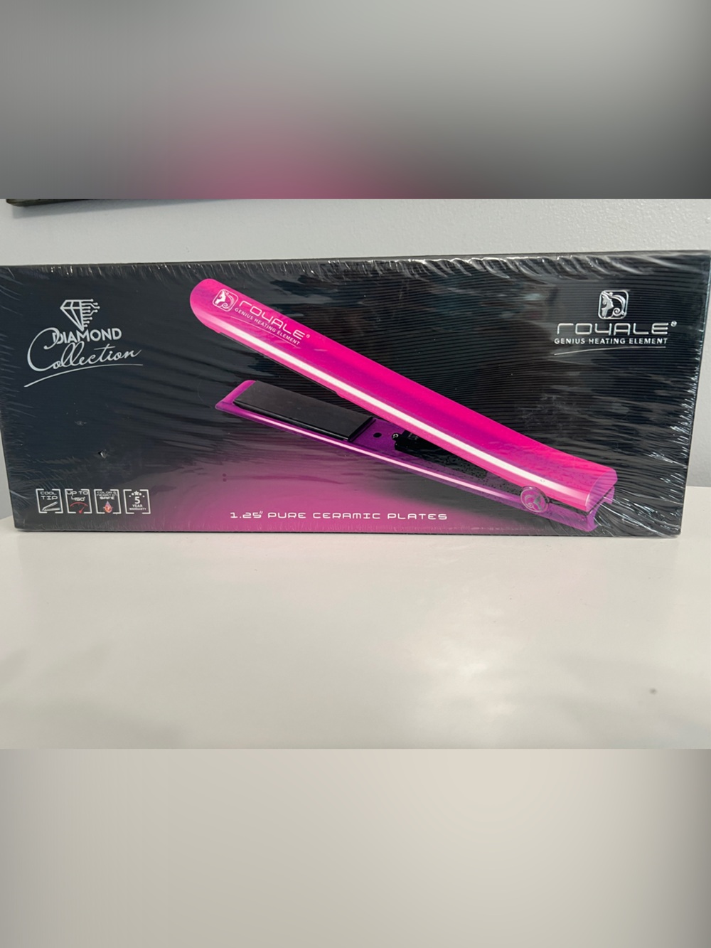 Royale Pink Ceramic Flat Iron - Diamond Collection